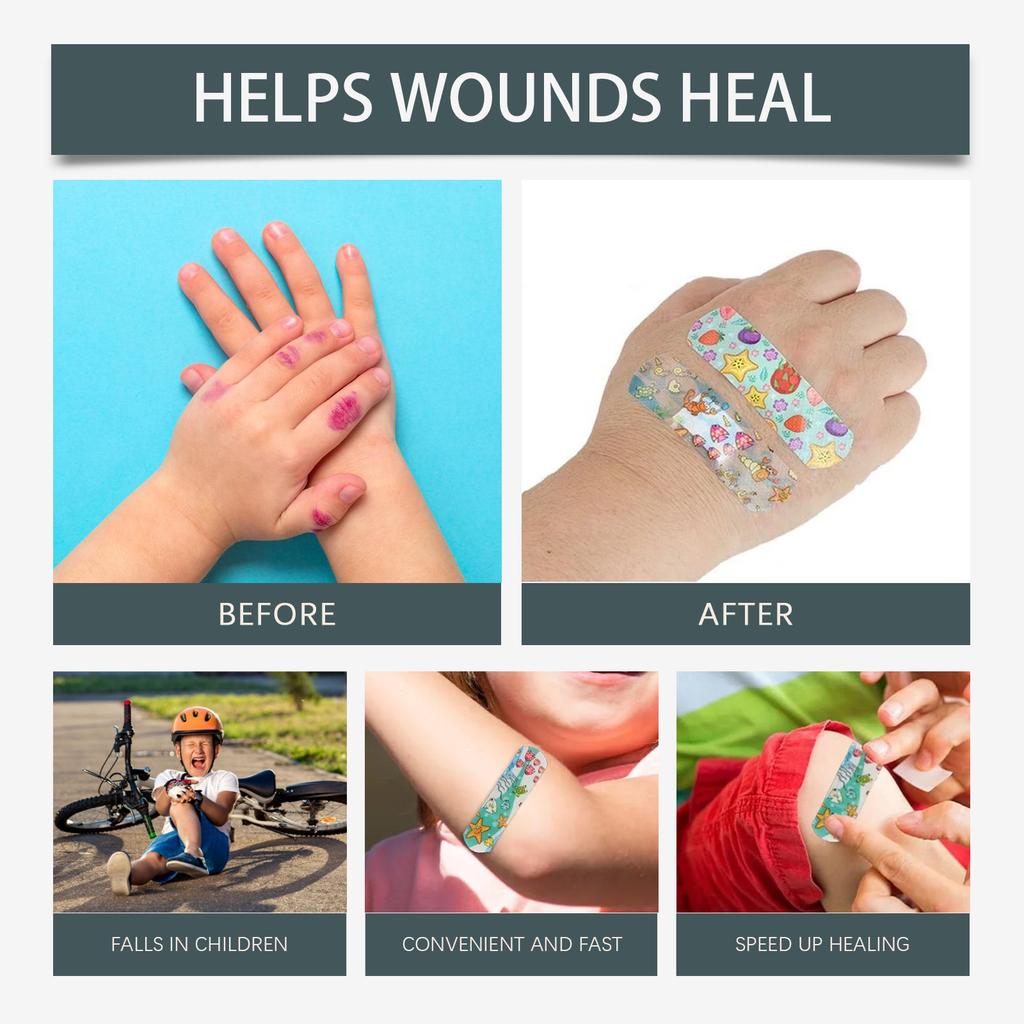 50Pcs/Box Cartoon Pattern Band Aid Hemostasis Adhesive Waterproof Bandages First Emergency Kit Wound Plaster Patches For Kids