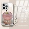 Crystal Apple Lanyard Suitable for IPhone 17Pro Mobile Phone Case Iphone16Pro Glass Ins