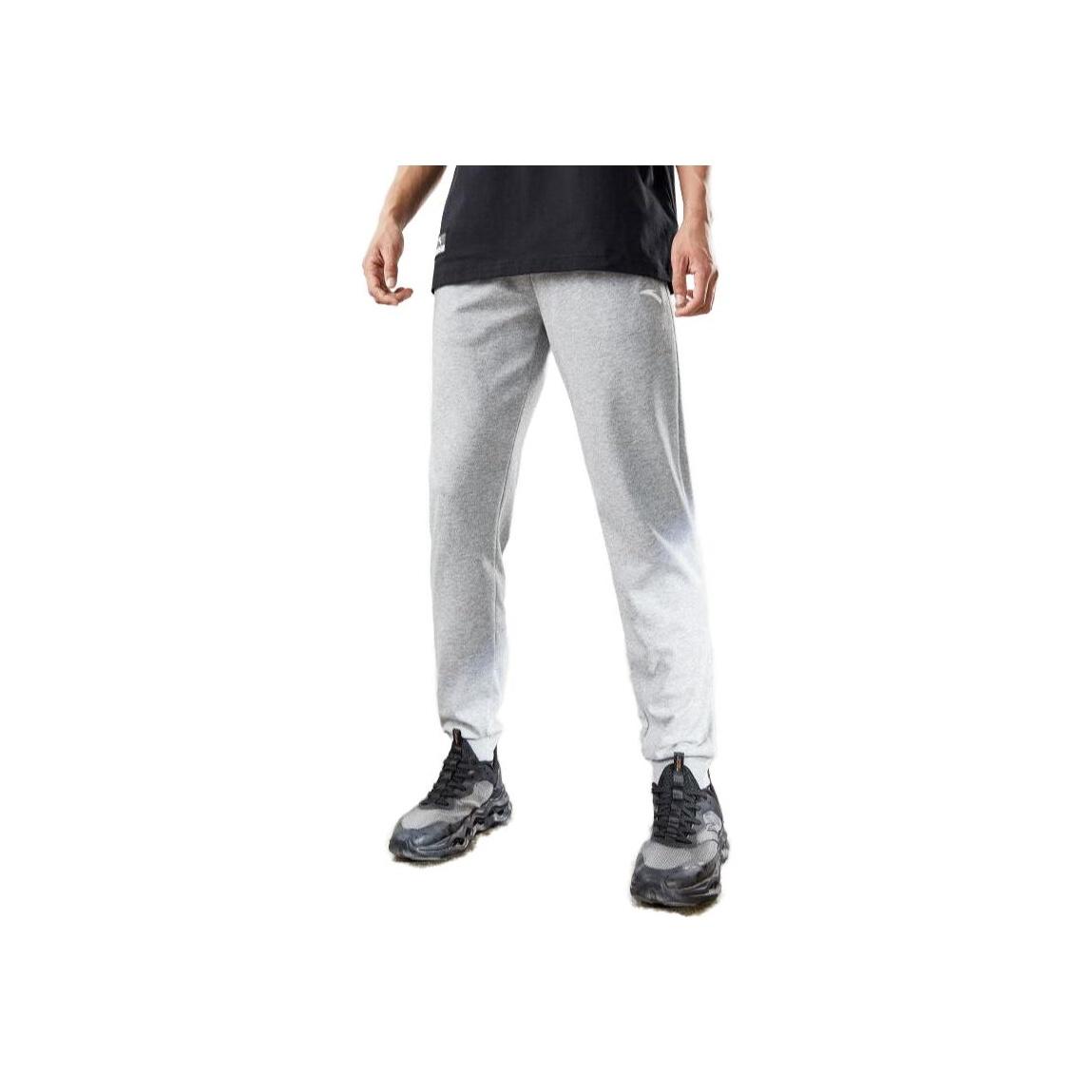 

Anta Solid Color Logo Identification Cuffed Loose Knit Sports Pants Men Pants Gray 952327316-1 XXXL