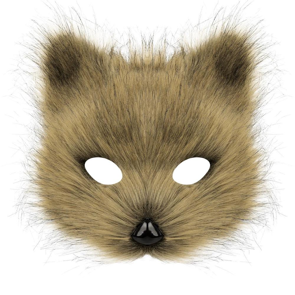 Halloween Cosplays Foxes Mask+Tail +Gloves Set Costume Accessorie Wolf Therian Theme Party Dress Up Props Costumes Accessories
