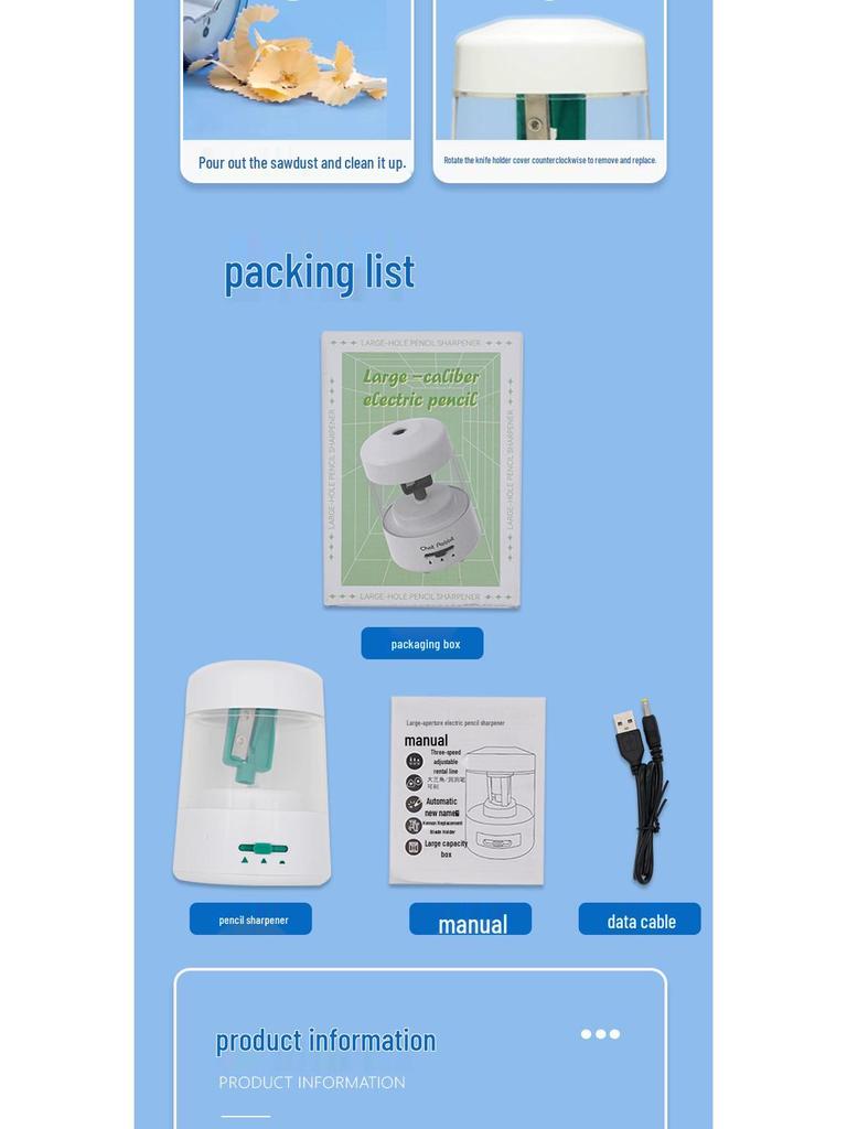 Automatic Silent Pencil Sharpener for Kids - Ideal for School Use