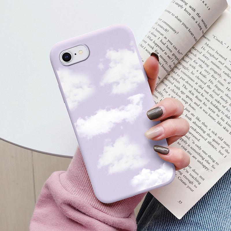 Flowers Funda 7 8 Plus SE 2020 Capa iphone7 7+ 8+ Pouzdro na telefon Měkké silikonové roztomilé kočičí medvěd zadní kryt pro iphone SE2020