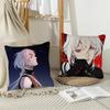 1Pc A Date With D-Death Casper Cartoon Pillow Case Fashion Square Pillowcase Bedroom Sofa Room Ins Decoration Leisure