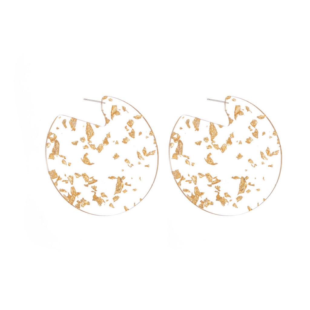 Fashionable Style Western Round Alloy Earrings For Women Simple Design Geometric