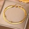 Stainless Steel Waterproof Double-Layer Snake Bone Bead Chain Anklet for Women Fashion Simple Adjustable Anklet Jewelry Gift
