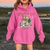 Children's Fashionable Casual Long-sleeved Loose Christmas Print Pullover Hooded Sweatshirt
