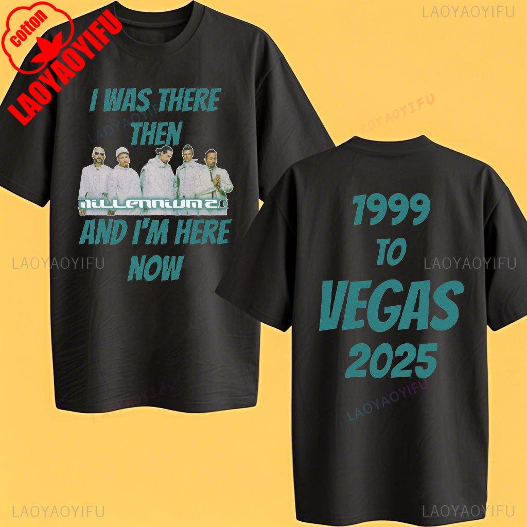Männer Frauen Shirts Backstreet Boys Millennium T-Shirt Ich war dabei Konzert-T-Shirt Unisex Baumwoll-T-Shirt Vegas 1999 Vintage Shirts Tops