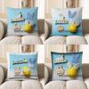 2D Easter-Themed Decorative Digital Print Pillow Cover Pattern Cushion Cover Suitable For Sofa Bedroom Car Pillow Cover