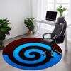 1PC Spiral Wave Office Round Area Rug, Mat Suitable For Office, Under Office Chairs Bedroom Living Room Home Decor, Room Deco
