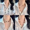 Maillard Natural Boutique Tiger's Eye Stone Imitation Tahitian Pearl Various Wearing Methods Sweater Chain Collarbone Chain Necklace