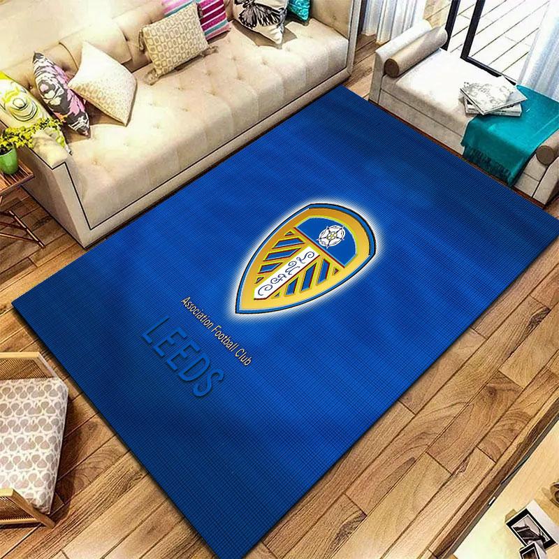 Leeds United Teppich für Wohnzimmer Schlafzimmer Zuhause Sofadekoration, Kinder Spiel rutschfeste Bodenmatte