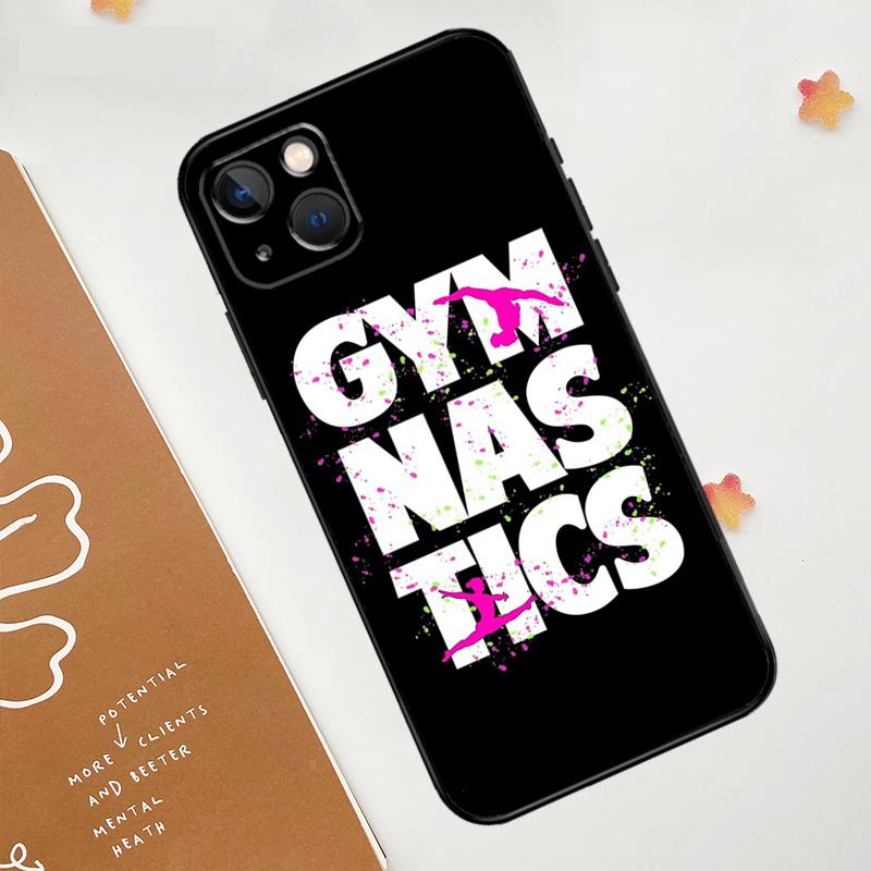 Love Gymnastics Case For iPhone 13 12 11 14 15 16 Pro Max Mini XR XS X Plus Silicone Bumper Cover Capa