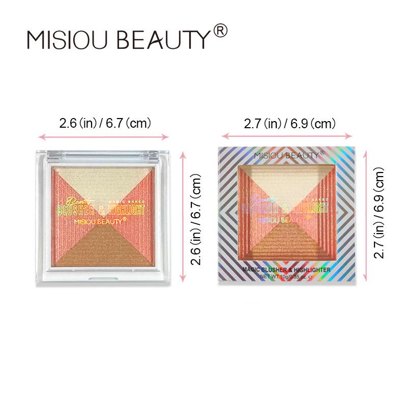 Four-Season Shimmer & Contour Palette: Natural Highlight, Brightening Powder, Fine Texture, All-in-One Blush with Four Colors.