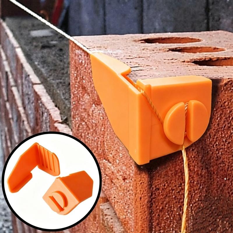 2 Stuks Plastic Metsellijn Ankers Bouwplaats Lijnbevestigingsapparaat Hoekklemmen voor Bakstenen Metselwerk Hulpstukken