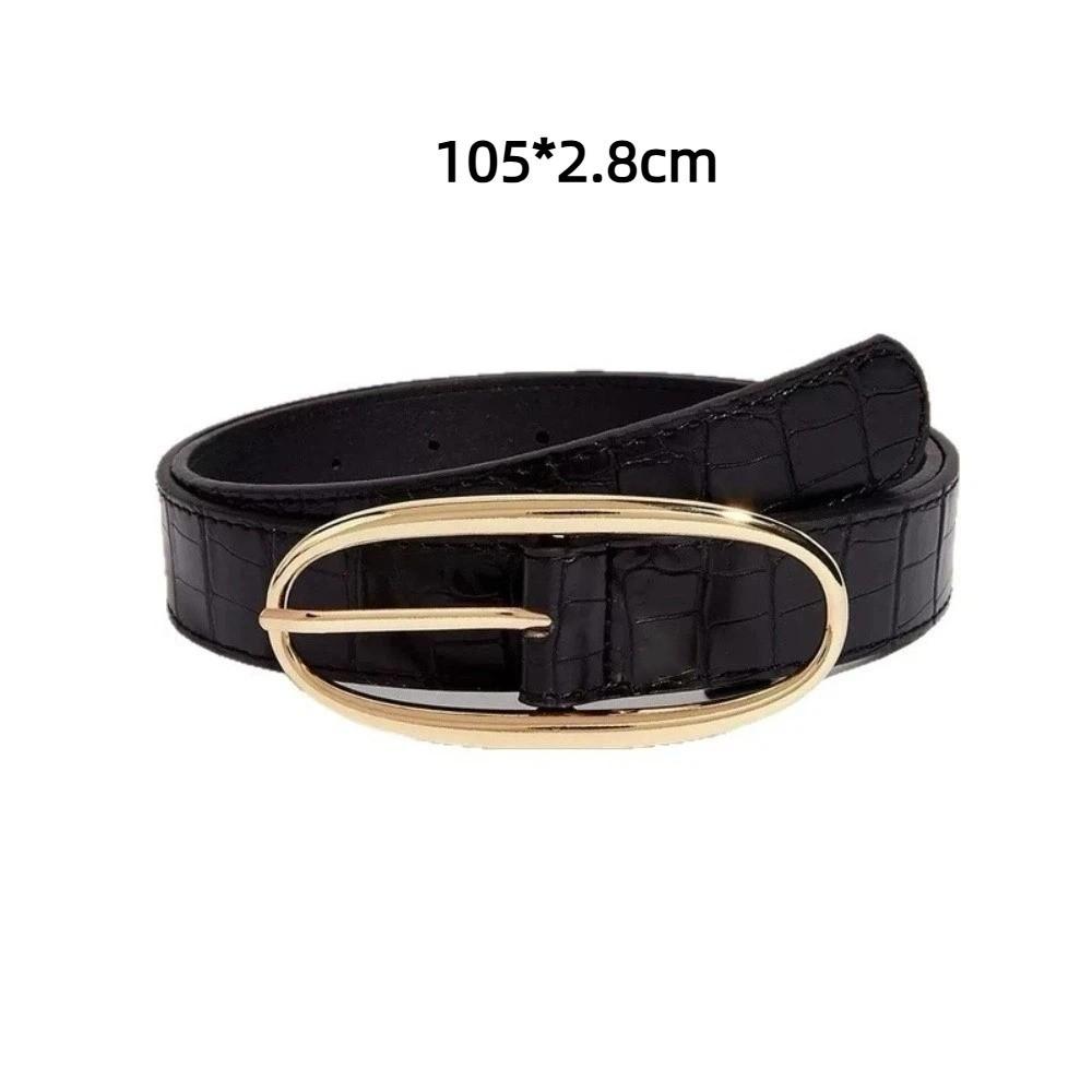 Red Jeans Belt PU Women's Waistband Fashion Needle Buckle Belt  Decoration Belt