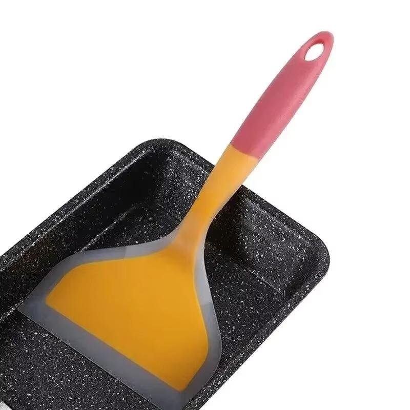 1 buc. Ustensile de bucătărie din silicon de culoare aleatorie ustensile de gătit Spatulă carne de vită carne de ouă racletă de bucătărie lată Pizza instrumente de gătit lopată