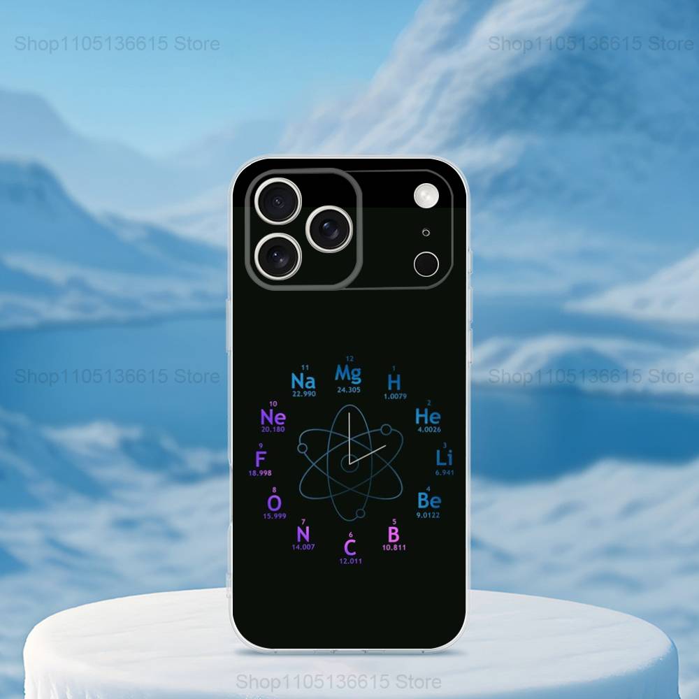 

Химические Элементы Арт Чехол для Телефона Для iPhone,14,13,XR,SE,12,15,Pro,Max,Plus,11,17,16,X,XS,Mini Прозрачный Мягкий Чехол iPhone14Plus