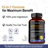 Magnesium Complex 700 Mg, 12-in-1 Magnesium Supplement, Vegan, Non-GMO, Easily Absorbed, Suitable for Both Men and Women