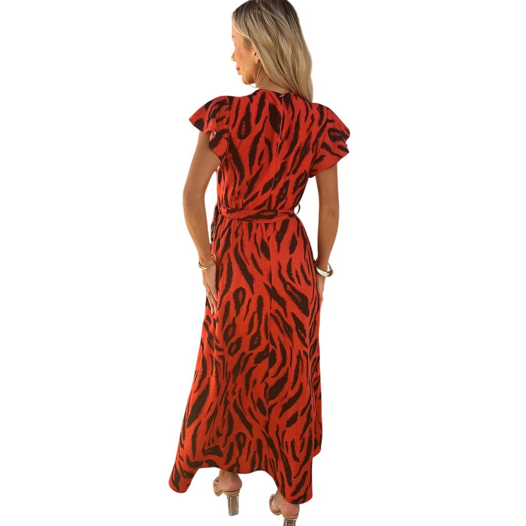 AX Paris Womens/Ladies Tiger Print Polyester Wrap Dress
