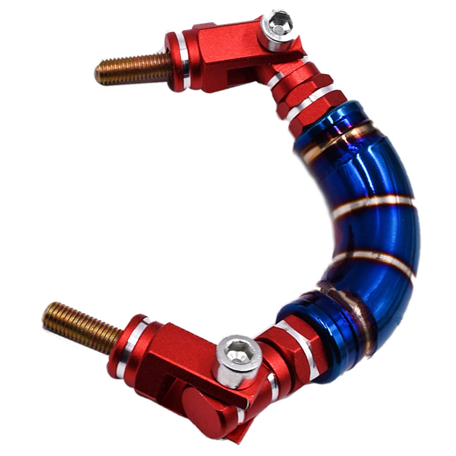 

Universal Aluminum Assist Custom for Toyota and Vellfire h&b Grip, Titanium-Look Curved, Red, Hiace, Alphard,