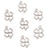 4 Styles Zinc Alloy 4-Petal Small Flower Pendant Beads for DIY Necklaces and Keychains