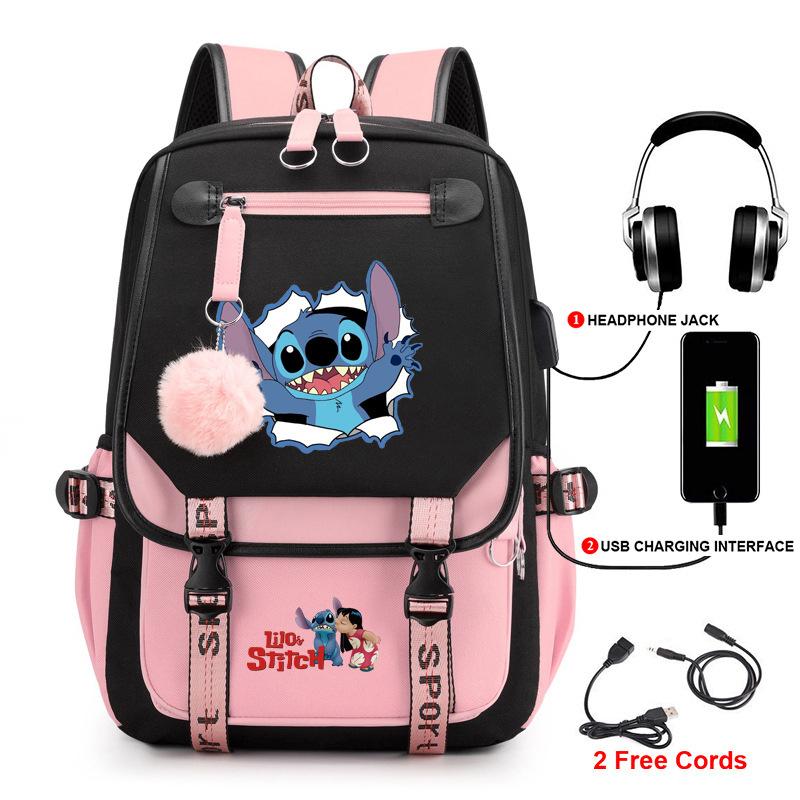 Backpack Student School Bag Fashion Backpack Usb Computer Bag Large Capacity Burden Reduction School Bag