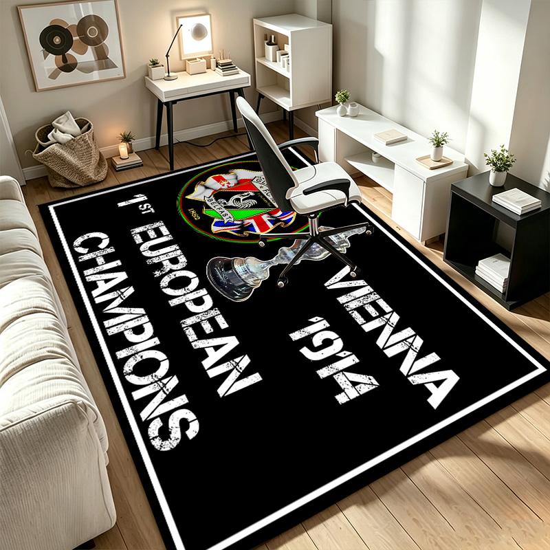 Glentoran FC A rug suitable for office chair areas living rooms and computer desks perfect for home offices and an ideal holiday gift