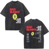 Rapper Bad Bunny Album Cover Print Tshirt Debi Tirar Mas Fotos Dtmf Washed Vintage High Quality T Shirt Men Wome Y2k Hip Hoptop