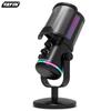 USB Capacitive Microphone with Noise Reduction & RGB Lights for Computer, Phone Recording, Gaming, Streaming & Video