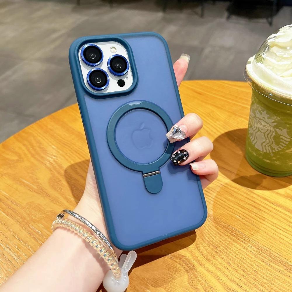 Applicable To Apple 17promax Mobile Phone Case 16 Bracket Matte Magnetic Suction IPhone 14 with Lens Film 15 Protective Cover