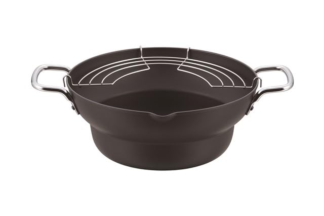 

Maruyama 24cm Tiered Tempura Pan Oil Compatible with IH and Gas Perfect for Deep Frying Made in C27178 (with Drainer) Stoves, Tempura, Japan, чёрный