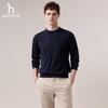 HAZZYS Men's Pure Wool Round Neck Pullover Sweater
