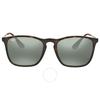 Ray Ban Chris Green Classic Rectangular Unisex Sunglasses Rb4187 710 71 54