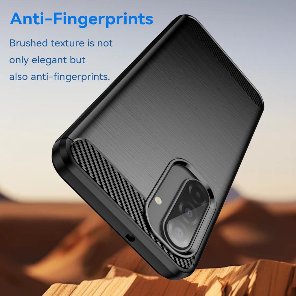 For Samsung Galaxy A17 Case Protective Phone Cover Carbon Fiber Texture Brushed