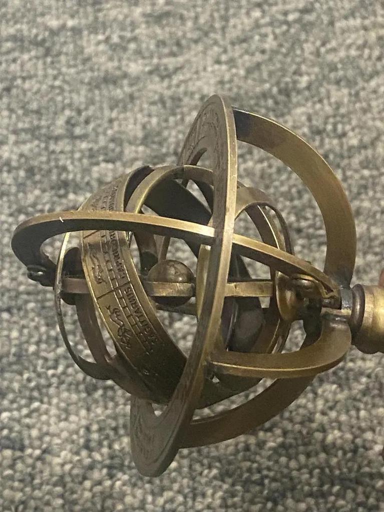 5''Antique Vintage Brass Armillary Sphere Globe Nautical Table Decor"