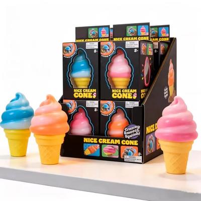 Schylling Colorful Ice Cream Squishy Toy - Sensory Fidget Squeeze Stress Relief Anti-Anxiety Focus for Adults And Kids