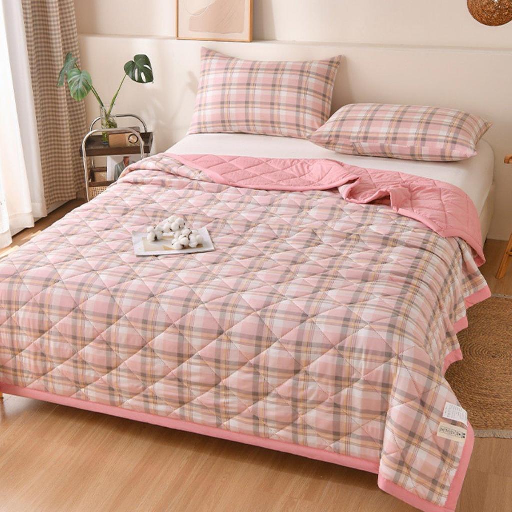 Washed Cotton Summer Blanket Lightweight Chilled Quilt Soft Bedding Cover