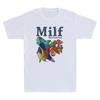 MILF Unisex I Love Fish Funny Fish Graphic Quote Vintage Unisexs Short Sleeve TShirt