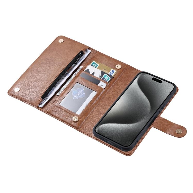 ViLi GV Series MagSafe Magnetic Zipper Leather Phone Case