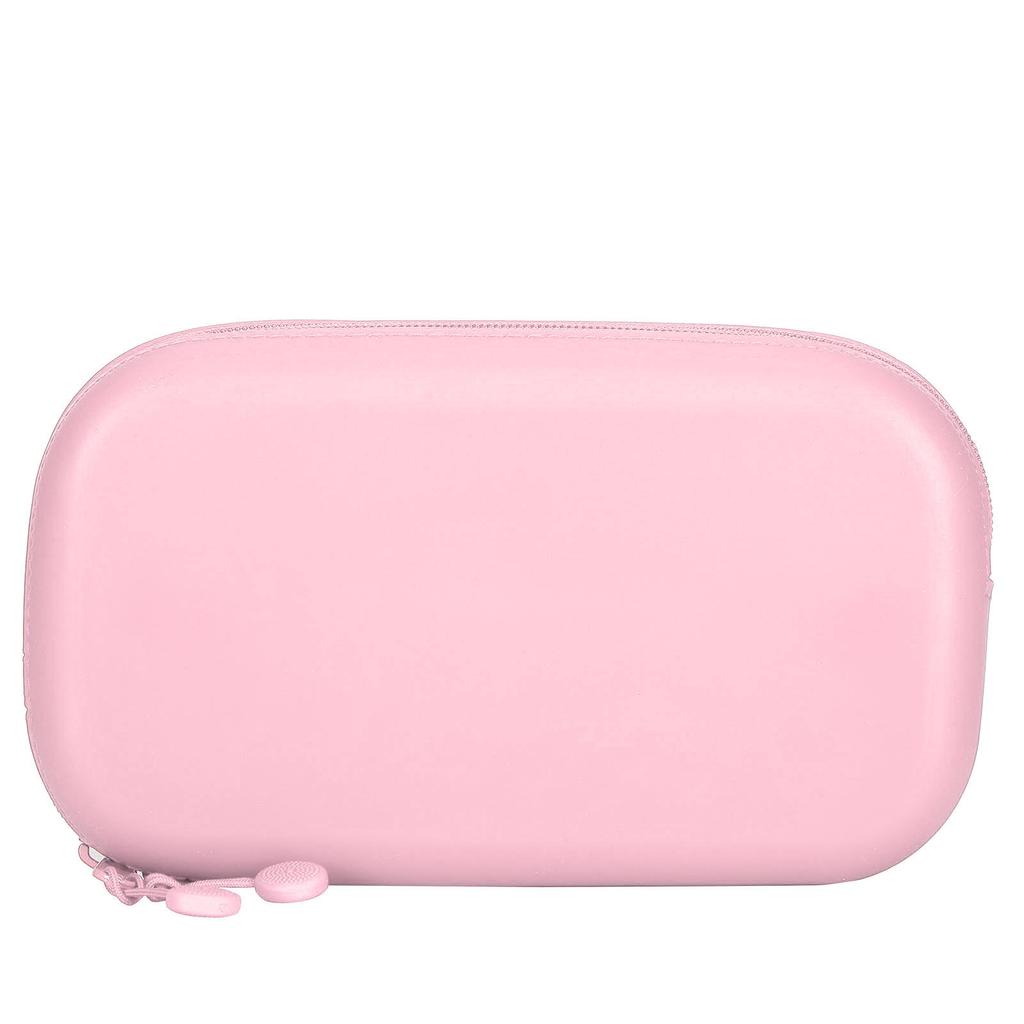 Silicone Pencil Case Pouch Storage with Zipper Student Stationary School Supplies LPink