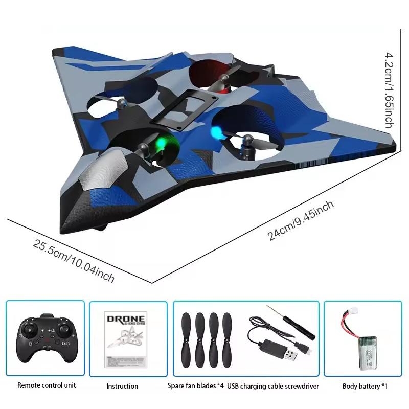 Kid K500MAX RC LED Plane Fighter 2.4G Remote Control Stunt Glider 360 ° Rolling Flight Flying EPP Foam  Airplane Boy Toy CZ63