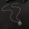 Spider Necklace Gothic Hip Hop Metal Spider Shaped Pendant Necklace Women Party Gift Jewelry Gift for Friends Classmates