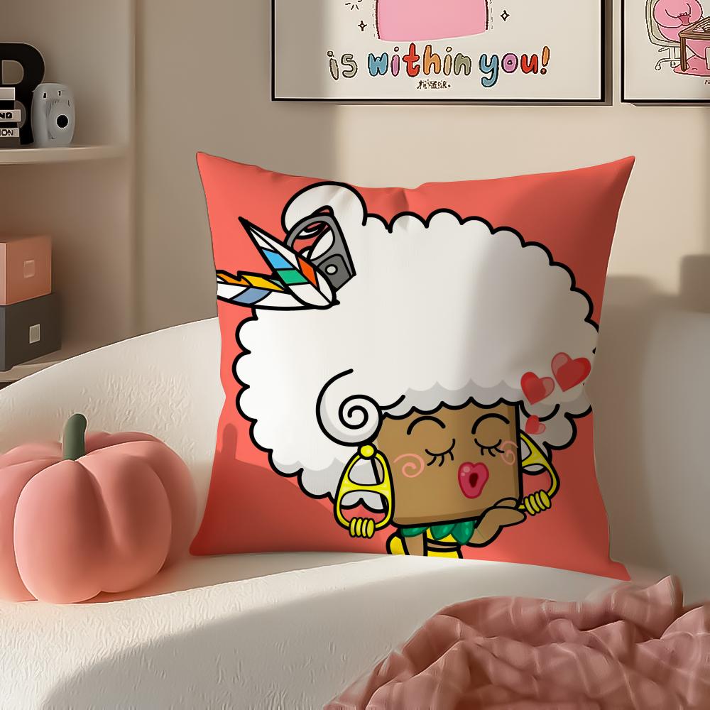 Funny Cartoon HHAPPY FATHER HAPPY SON Cushion Cover Pillowcase Short Plush Invisible Zipper Room Sofa Cushion Cover