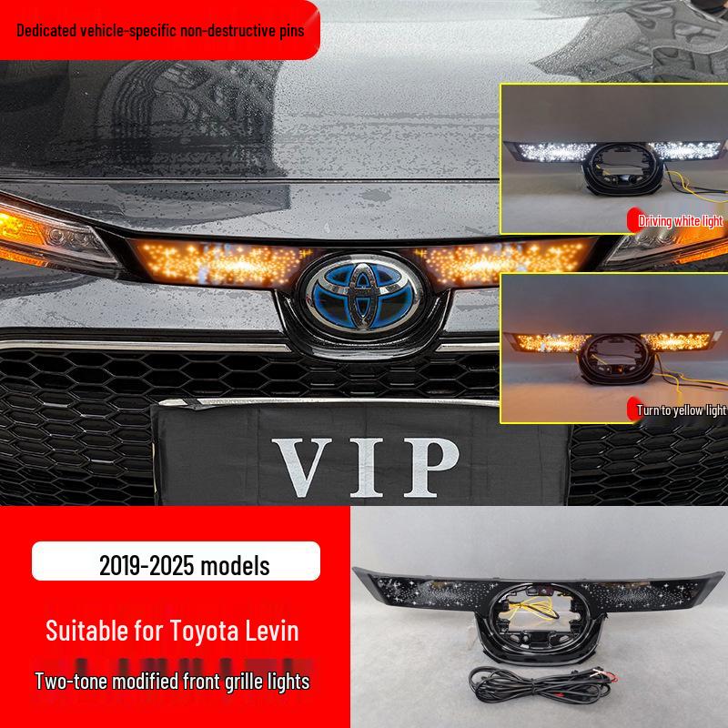 LED Front Grille Light for 19-25 Toyota Levin: Sequential Turn & Daytime Running Light Modification