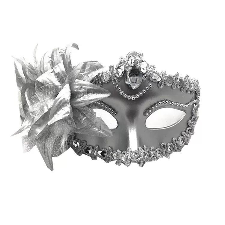 Women's Halloween Floral Half Face Mask - Colorful Masquerade Accessories for Parties