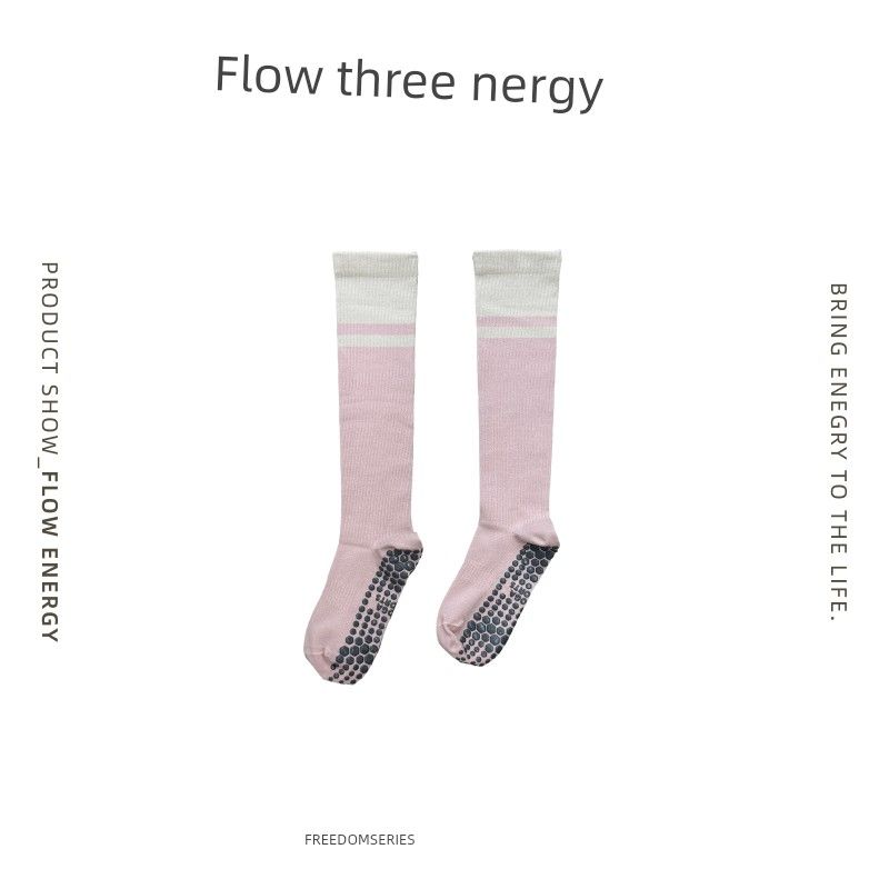 

Flowenergy Yoga Socks Professional Non Slip Women s Mid Tube Stockings Pilates Fitness Exercise Floor Outwear Long Socks Pink((No refund after trial))
