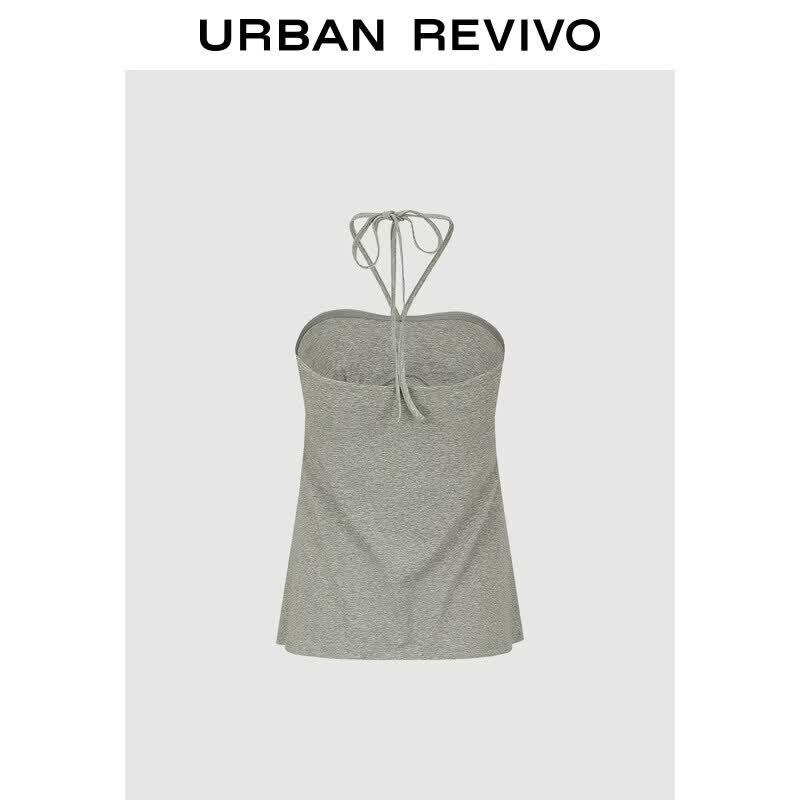 UR2026 Women s Pleated Halter Bandeau Top S