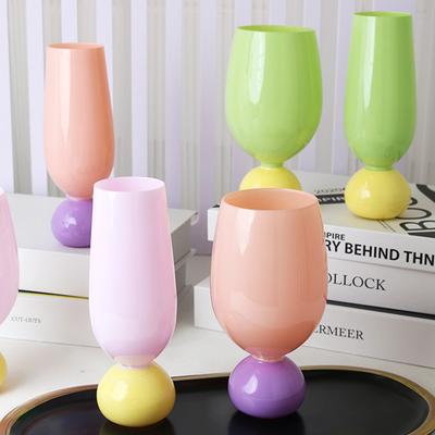 Paarse Tulp Bloem Kopjes Glas Meisjeshart Melkglas Mok Hoog Borosilicaatglas Watermok Rode Wijn Cocktails Koffiekop