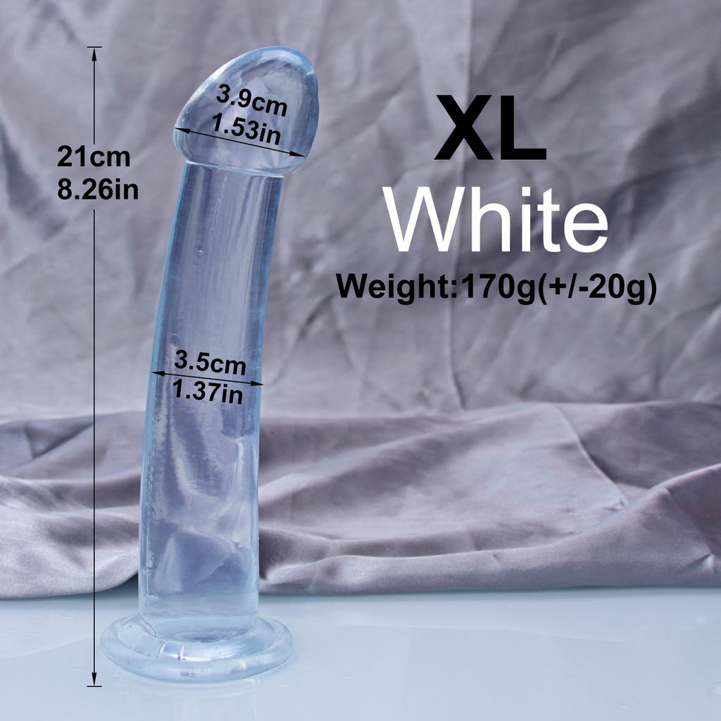 Cheap 4Sizes TPE Transparent Anal Plug Jelly Dildo Sex Toys for Man Woman Suction Cup Cock Vaginal Masturbation Soft Small Penis