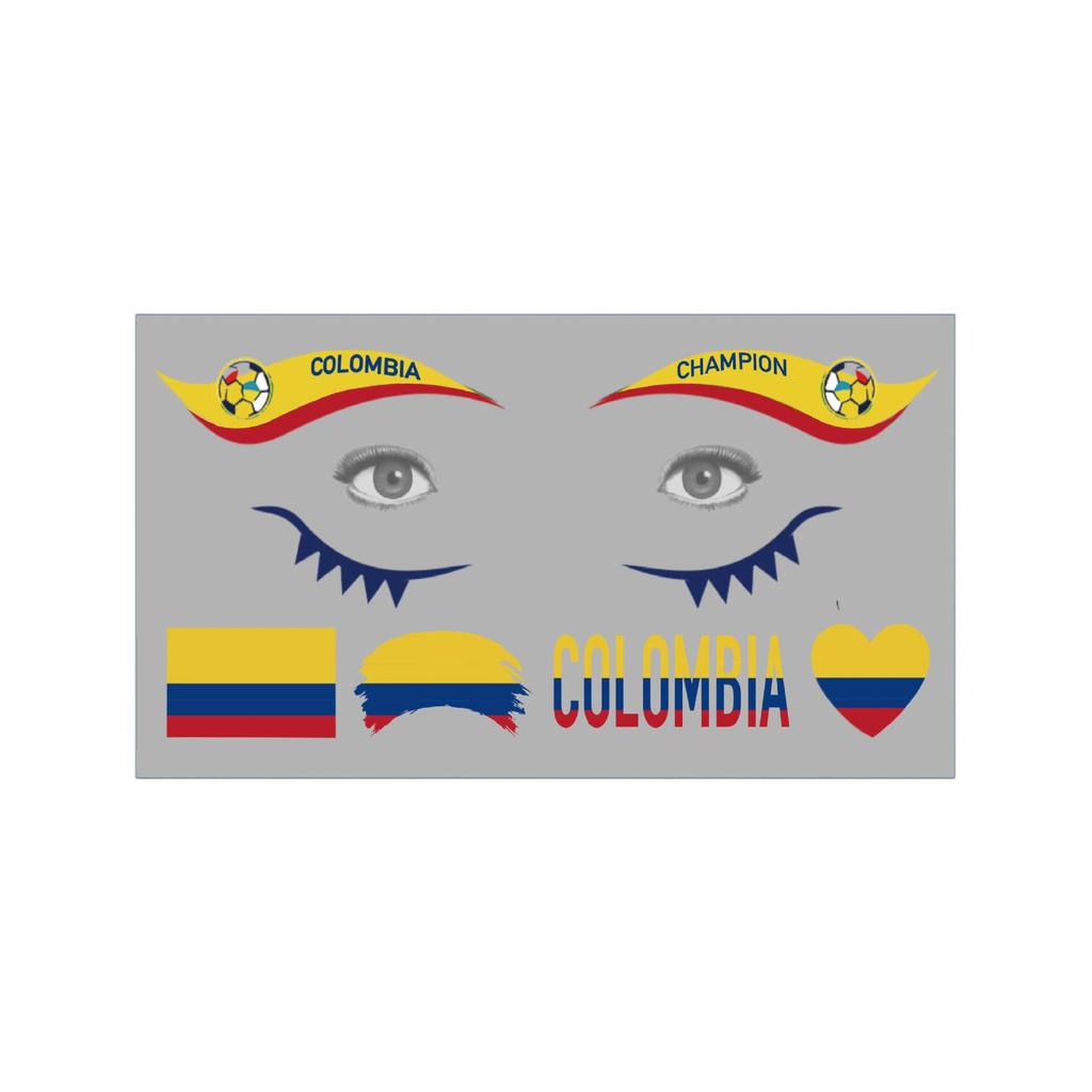 Multi Flag Color Stickers Sports Fans Party Party Temporary Stickers For Face